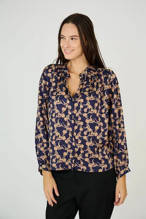 See u soon Floral Print V-Neck Blouse