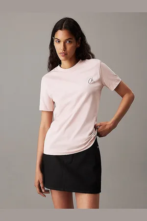 Calvin Klein Cotton CK Logo T-Shirt with Crew Neck and Short Sleeves