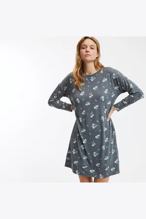 ANNE WEYBURN Printed Long Sleeve Nightdress