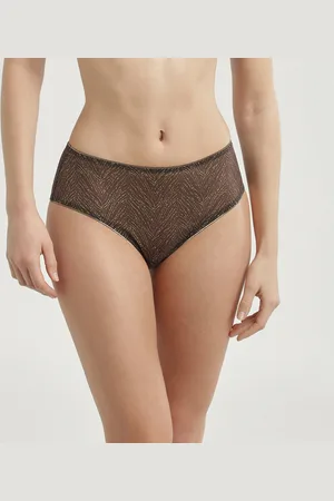 Dim Generous Golden Zebra Knickers with High Waist