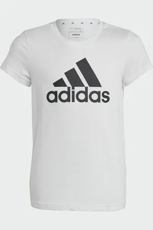 adidas Logo Print Cotton T-Shirt with Short Sleeves