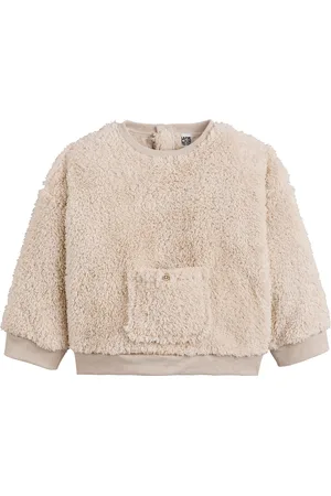 La Redoute Faux Fur Sweatshirt with Crew Neck