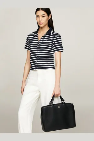 Tommy Hilfiger Monotype Satchel with Crossbody Strap