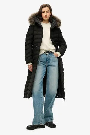 Superdry Fuji Long Padded Puffer Jacket with Hood