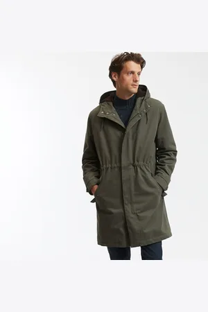La Redoute Cotton Mid-Length Parka with Sherpa Lining