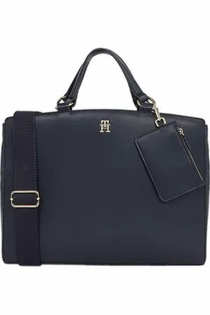 Tommy Hilfiger Monotype Satchel with Crossbody Strap