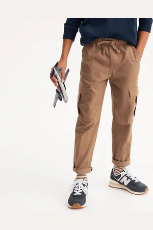 La Redoute Cotton Mix Cargo Trousers with Elasticated Waist