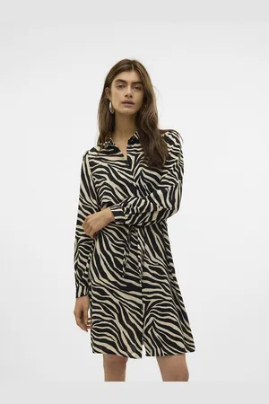 VERO MODA Knee-Length Dress in Zebra Print
