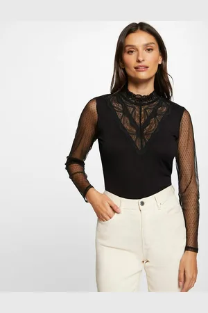 Morgan High Neck T-Shirt with Long Sleeves