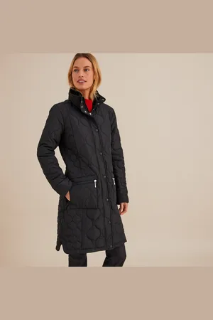ANNE WEYBURN Mid-Length Padded Jacket with Zip Fastening