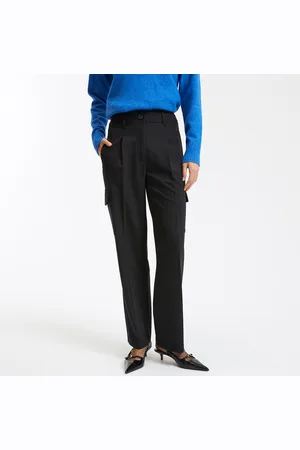 La Redoute Straight High Waist Trousers with Cargo Pockets