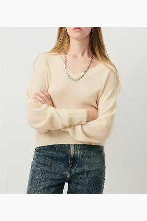 American Vintage Raxow Wool Mix Jumper with V-Neck