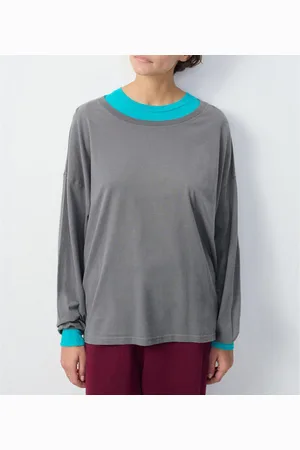 American Vintage Vupaville Cotton T-Shirt with Crew Neck and Long Sleeves