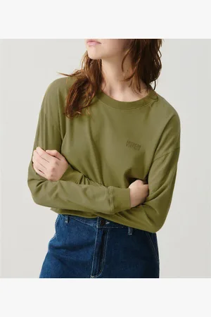 American Vintage Pymaz Crew Neck T-Shirt with Long Sleeves