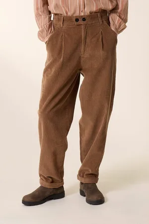 Leon & Harper Prom Corduroy Trousers with Wide Leg