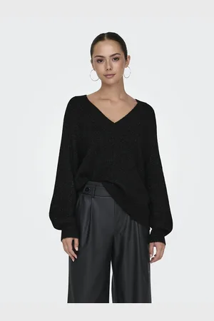 JDY Openwork Knit Jumper with V-Neck