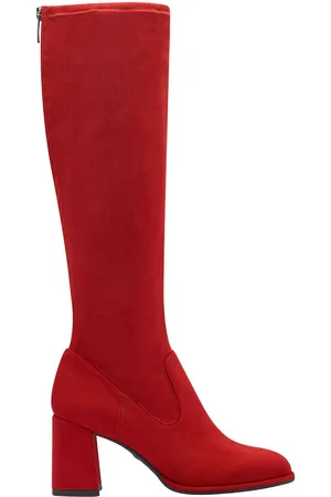 Tamaris Velour Heeled Calf Boots