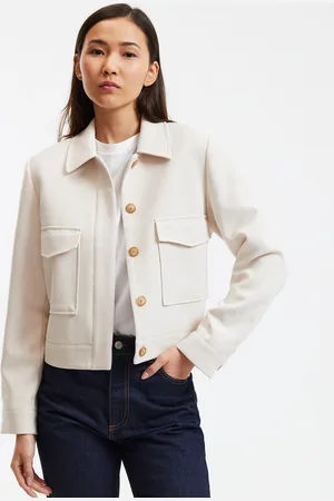 La Redoute Cropped Oversize Buttoned Jacket