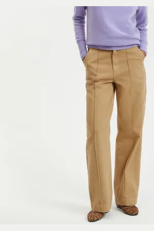 La Redoute Cotton Wide Leg Trousers, Length 31.5"