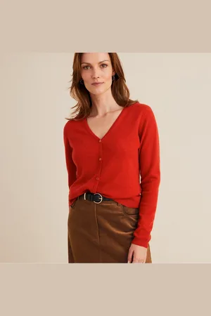 ANNE WEYBURN Cashmere Fine Knit Cardigan