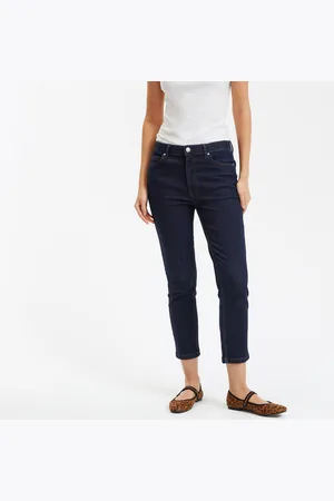 La Redoute Slim Fit Cropped Jeans with High Waist, Length 24"