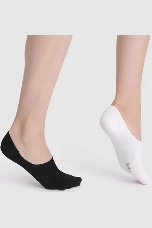 Dim Pack of 2 Pairs of Cotton Invisible Trainer Socks