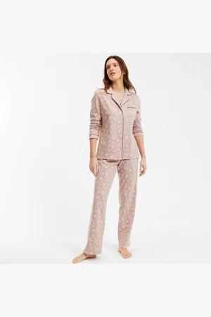 ANNE WEYBURN Printed Cotton Pyjamas with Long Sleeves