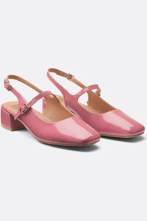 La Redoute Patent Mary Jane Ballet Pumps with Small Heel