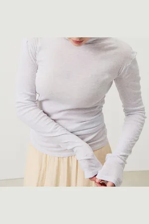 American Vintage Massachusetts Turtleneck T-Shirt with Long Sleeves