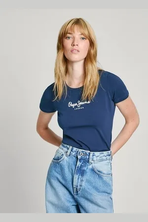 Pepe Jeans Logo Print Cotton T-Shirt with Short Sleeves
