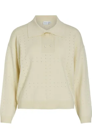 VILA Fine Knit Polo Jumper