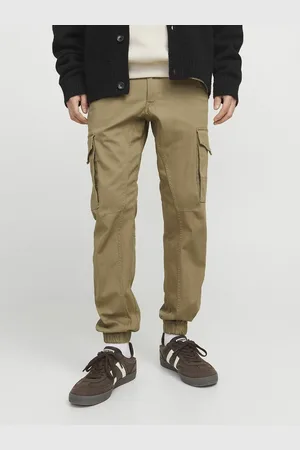 JACK & JONES Paul Flake Cargo Trousers in Organic Cotton, Slim Fit