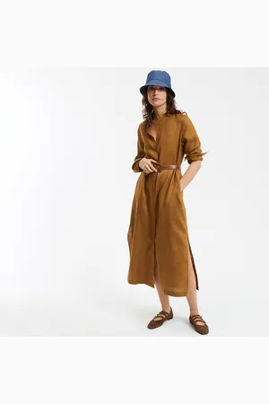 La Redoute Linen Maxi Dress with Long Sleeves