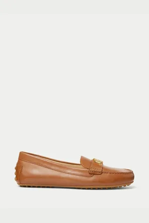 Ralph Lauren Barnsbury Leather Loafers with Round Toe