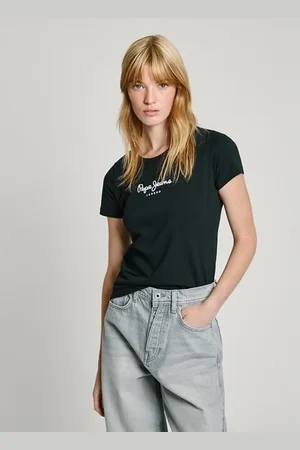 Pepe Jeans Logo Print Cotton T-Shirt with Short Sleeves