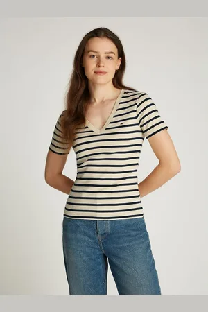 Tommy Hilfiger Striped V-Neck T-Shirt