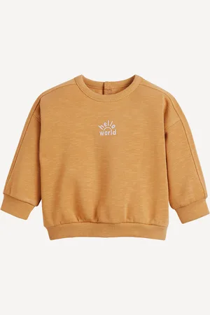 La Redoute Crew Neck Sweatshirt with Press-Stud Back