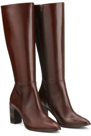 La Redoute Signatures Cyrielle Heeled Boots in Smooth Leather