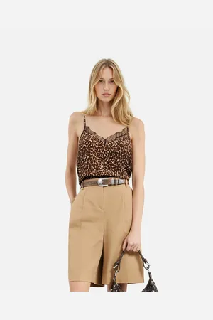 The Kooples Printed Camisole with Lace