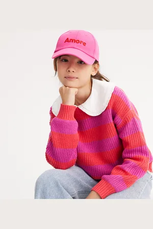 La Redoute Striped Chunky Knit Jumper with Crew Neck
