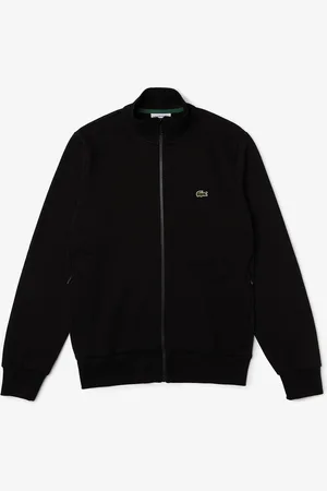Lacoste Cotton Blend Track Top with High Neck