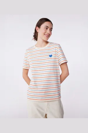 Petit Bateau Striped T-Shirt with Embroidered Heart, Le Droit