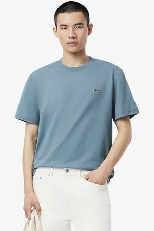 Lacoste Embroidered Logo Cotton T-Shirt in Jersey with Crew Neck