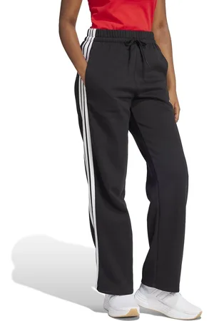 adidas Wide Leg Fleece Trousers, Essentials 3 Stripes