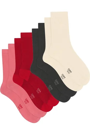 Dim Pack of 4 Pairs of Crew Socks in Cotton Mix
