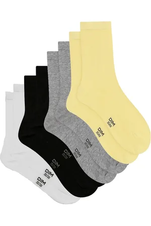 Dim Pack of 4 Pairs of Crew Socks in Cotton Mix
