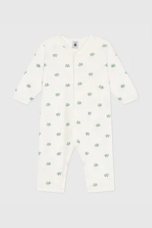 Petit Bateau Frog Print Cotton Sleepsuit Without Feet