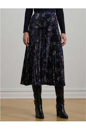 Ralph Lauren Floral Print Midi Skirt