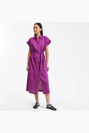 La Redoute Signatures Heloïse Linen Dress with Short Sleeves