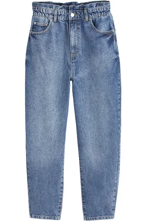 La Redoute Paper Bag Balloon Jeans with High Waist, Length 25.5"